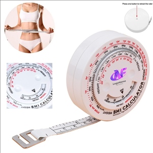 BMI Body Mass Index Retractable Tape 150cm Measure Calculator
